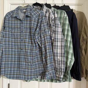 Blue Plaid Men's Shirt Set - 5